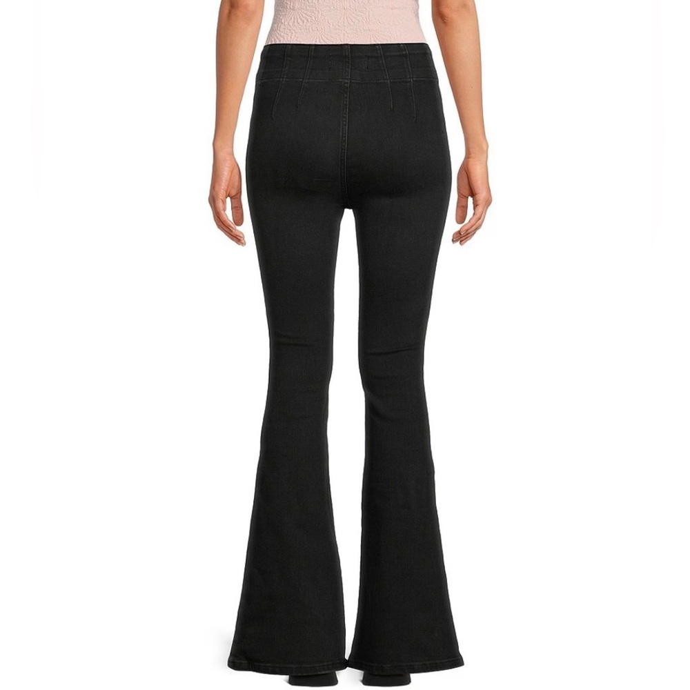 We the free, flare high rise jeans, Black, Onyx,Stretch denim, flared, Size 29 - Picture 4 of 9
